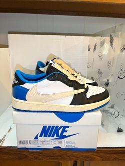 Nike Jordan 1 Low Travis Scott Fragment Blue Size 8
