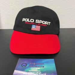 Polo Ralph Lauren Polo Sport Black and red hat