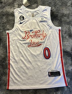 Philadelphia 76ers Tyrese Maxey White Jersey Size Large 