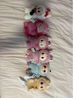 POP MART Labubu Plush Pendant Bundle (6) – Excellent Condition