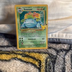 Venusaur 15/102 Holo Foil Rare Pokémon card from the 25th Anniversary Celebrations set