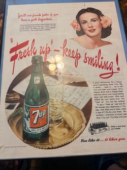 Original 1945 7up Magazine Ad - You'll Win Friends Faster..