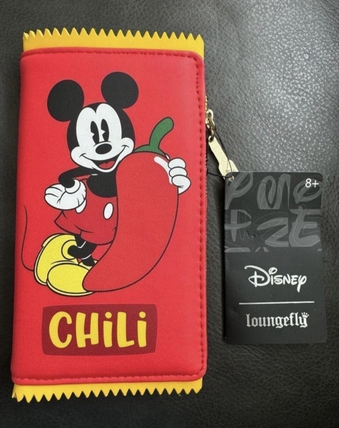 Loungefly Disney Mickey Mouse Hot Chili Sauce Packet Figural Flap Wallet NEW  Add a Little Chili Spice to your Favorite Bag with this Sweet and Spicy