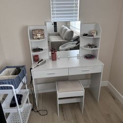 Vanity Desk and Stool
