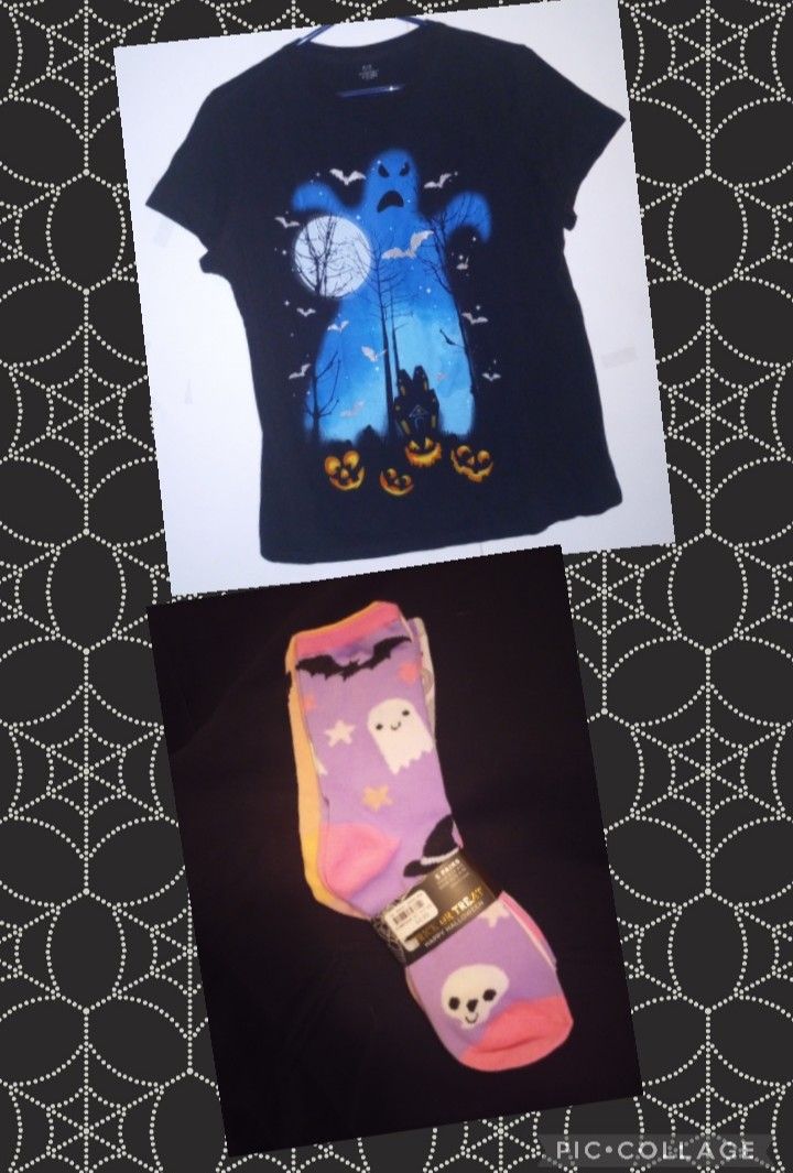 Ghost Tshirt & Ghost Cats New Socks & Earrings
