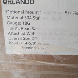 New Orlando 16" Round Stainless Steel Sink