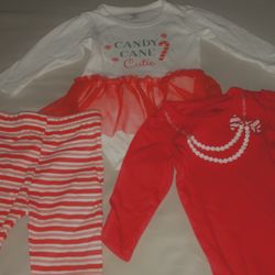 Baby girl “candy cane cutie” Christmas Bundle!