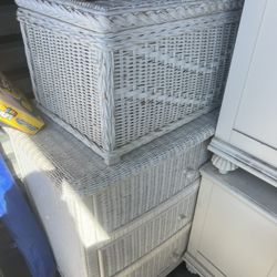 Wick Dressers And Side Tables