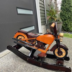 Wooden Rocker Motorcycle