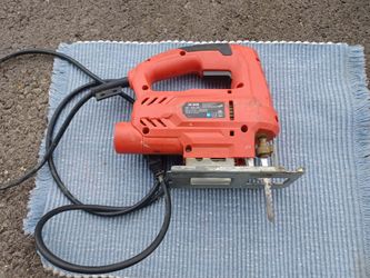Working Used Red Corded Jig Saw with Blade