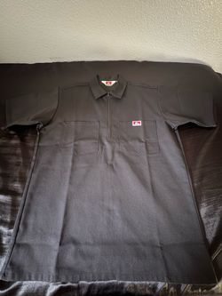 Ben Davis short sleeve solid 1/2 zip shirt