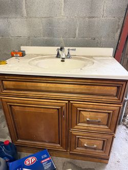 Bathroom vanity and sink