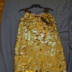 Cynthia Steffe Gold Sequin Mini Dress