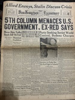 Vintage 1948 San Francisco Examiner Newspaper