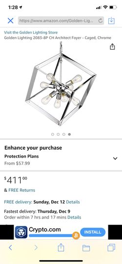 Golden Lighting Architect 8 Light Pendant 