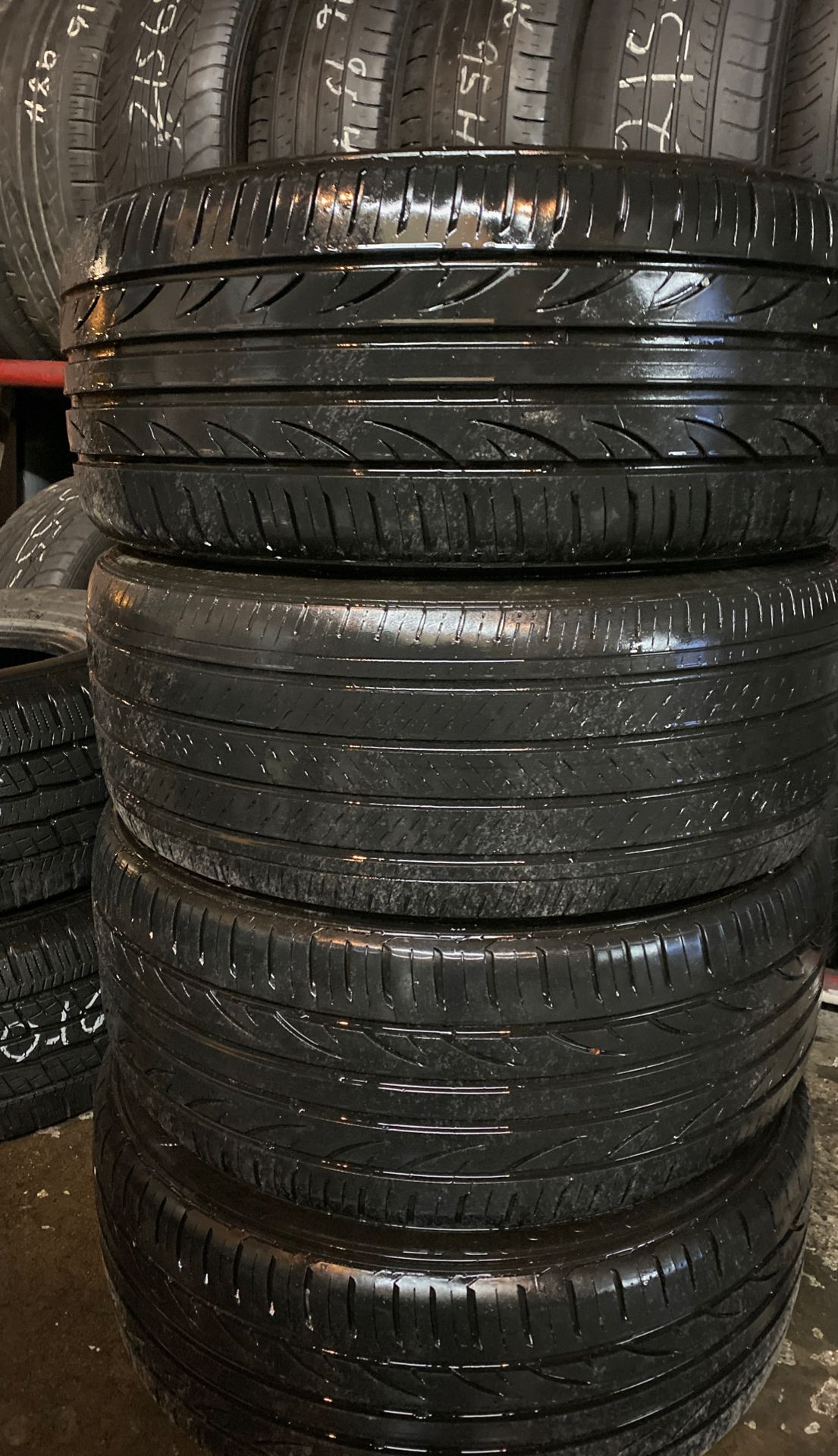 17” 215/45R17 4 used tires
