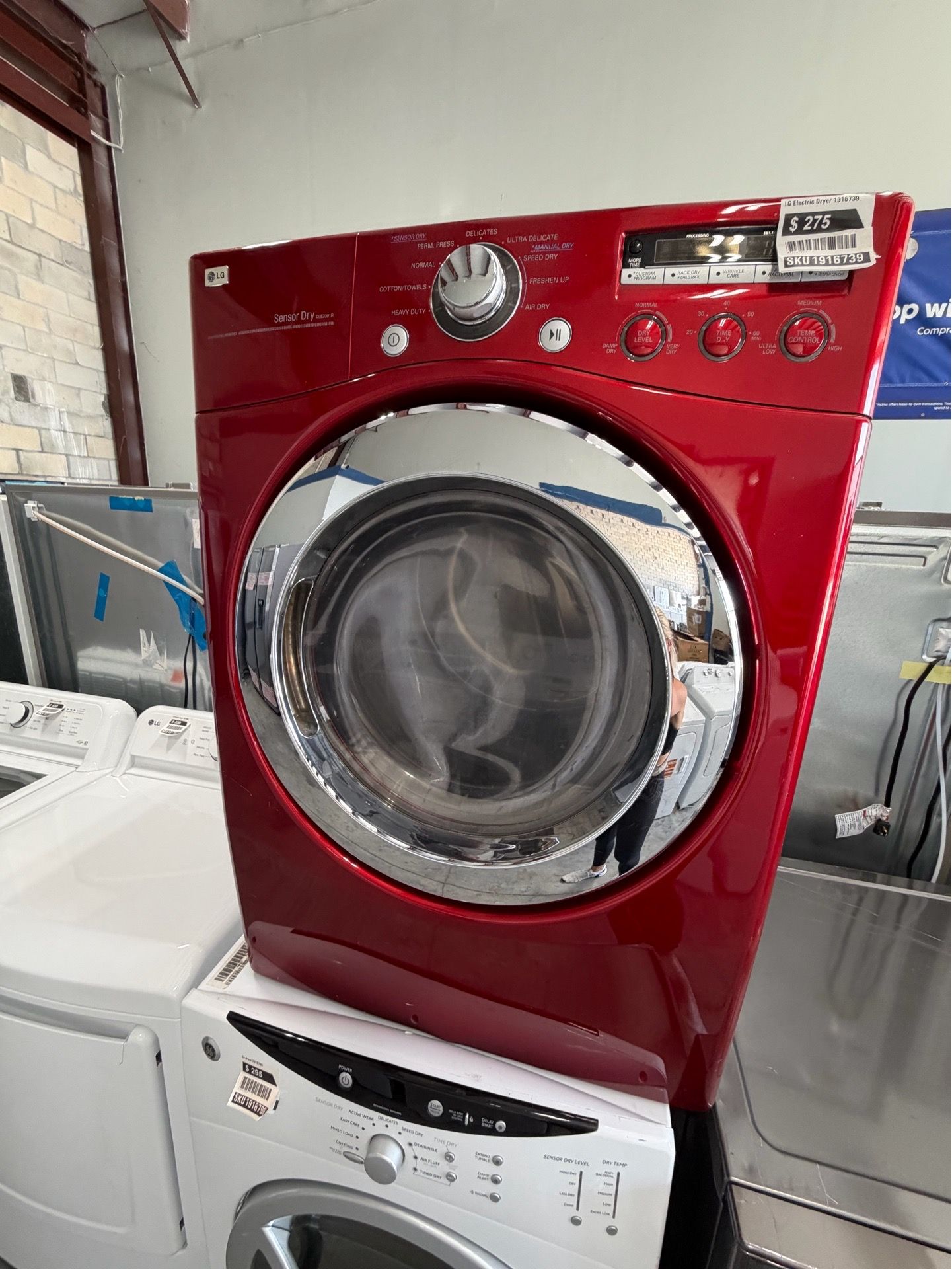LG electric dryer red electric