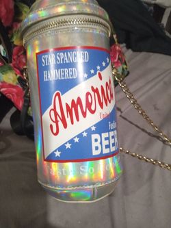 Unique American Beer Can Figure Novelty Cross Body