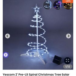 Christmas Tree 2’ Red, Green, Blue, Yellow