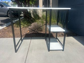 Desk with Two Shelves