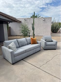 Living Spaces sofa + chair ( delivery available )