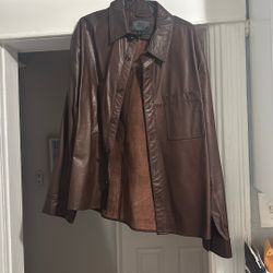 Zara Leather Over shirt 
