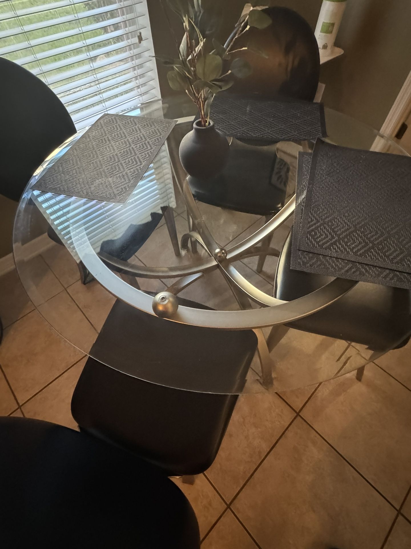 Kitchen Glass Table With 4 Chairs