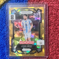 Panini World Cup 2026 monopoly Lionel Messi gold ice