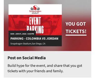 Colombia vs Jordan GA Parking discounted