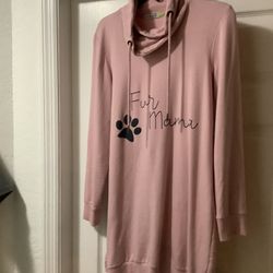 Fur Mamma Sweatshirt Top Pink Medium