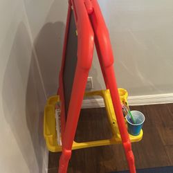 double sided chalk and white board easel 