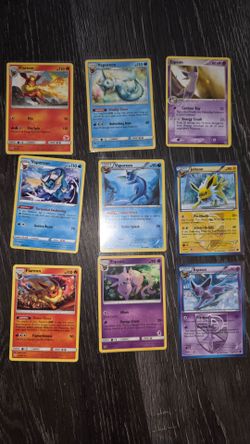Pokémon cards Eevee evolutions