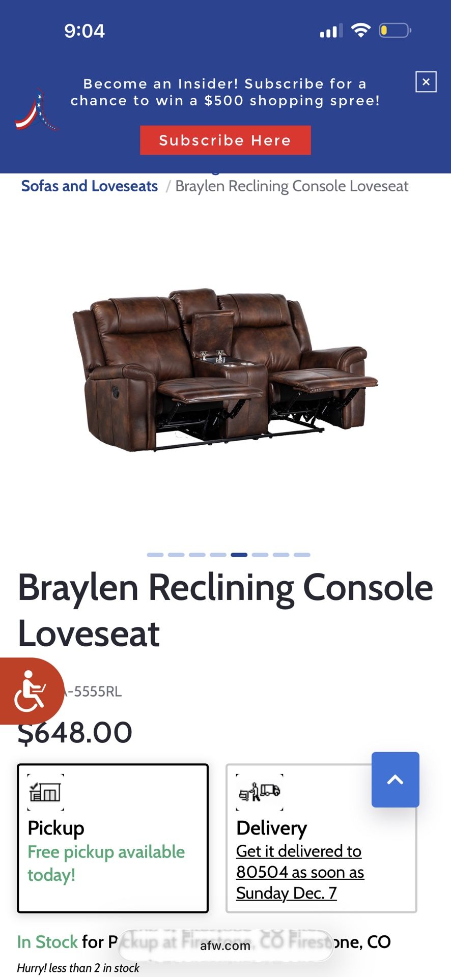 Braylen Recliner & Loveseat Set