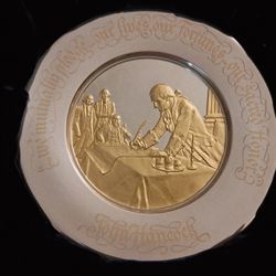 Large Solid Sterling Silver Plate From Franklin Mint