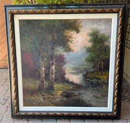 Original oil art signed & framed