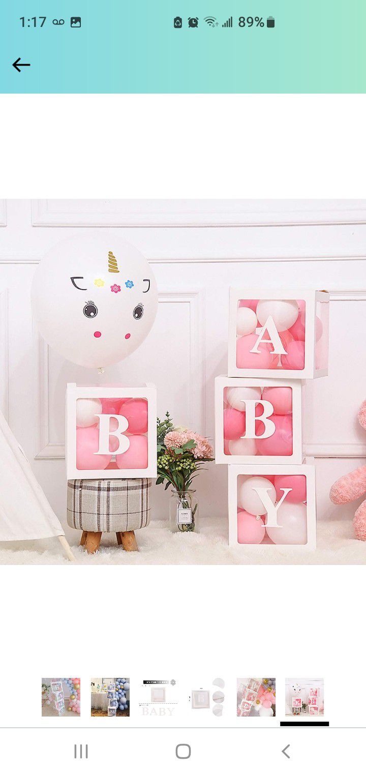 Babyshower Boxes/ Baby Gender Reveal Decoration 