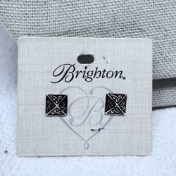 Brighton Alcazar Mystique Black and Crystal Post Earrings