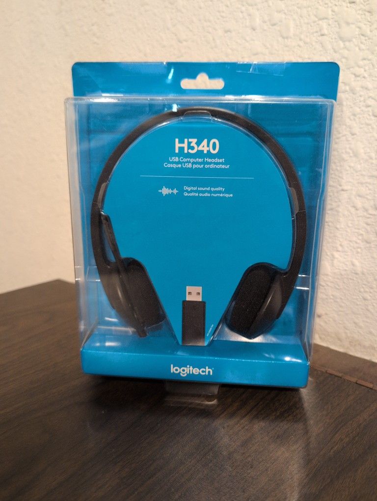 New Logitech H340 Wireless USB Computer Headset