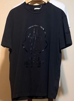 Moncler logo designer Tshirt black shirt size xl