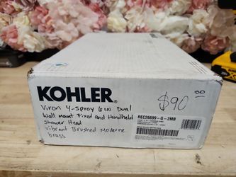 KOHLER
Viron 4-Spray 6 in. Dual Wall Mount Fixed and Handheld Shower Heads 1.75 GPM in Vibrant Brushed Moderne Brass