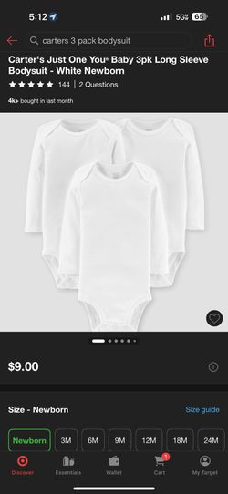 Carters 3 Pack bodysuit