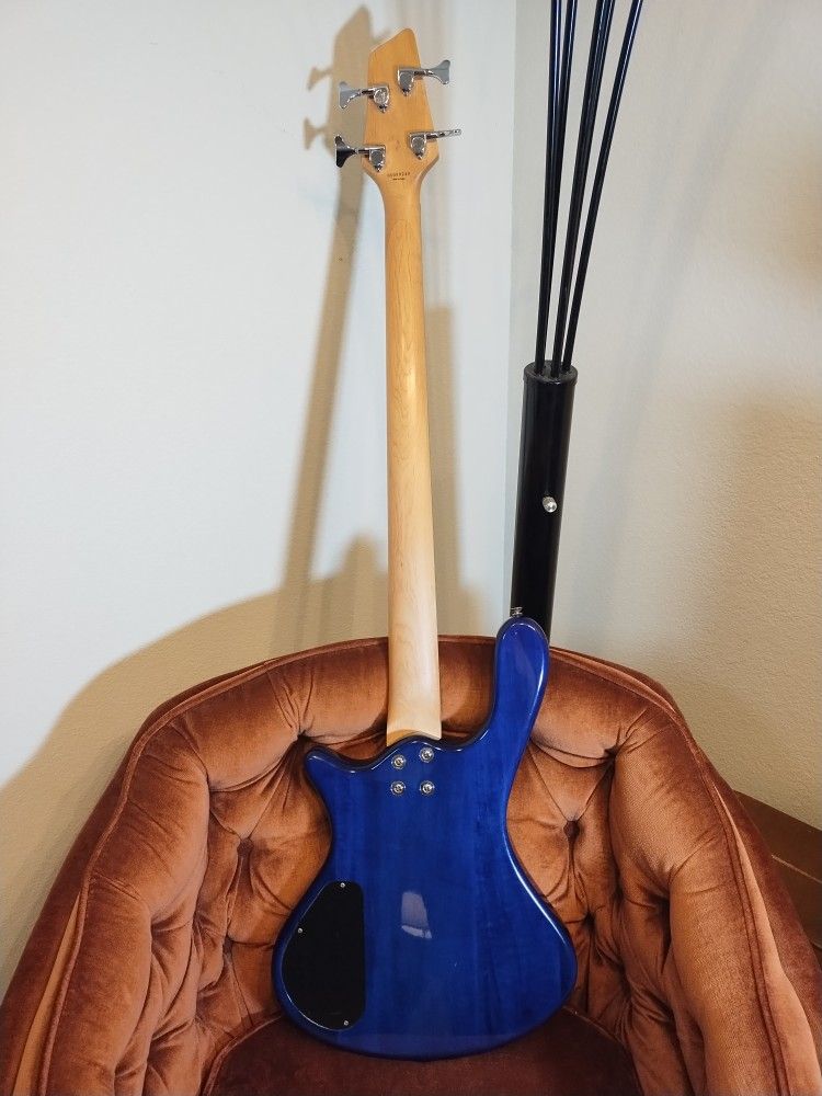 Washburn Taurus T14 Bass Guitar - Quilted Blue Burst for Sale in