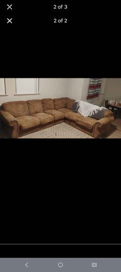 Brown sofa couch
