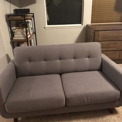 Living Spaces Gray Loveseat