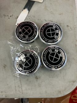 BMW black hub caps 56mm