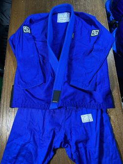 Loyal Kimonos Super Light BJJ Gi Set Size A0 Blue 350 GSM Pearl Weave Kimono