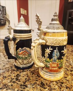 Pair of Beautiful Beer Steins from Austria