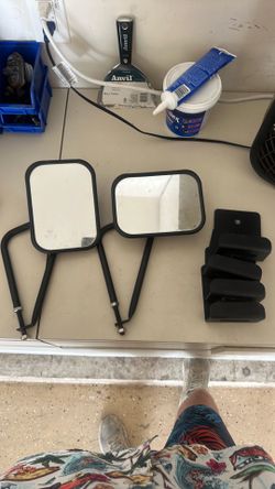 Jeep wrangler mirrors and door hangers