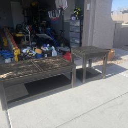 Black Coffee Table and End Table Set