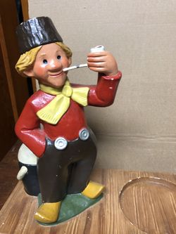 VINTAGE HEINEKEN DUTCH BOY SMOKING PIPE BAR DISPLAY